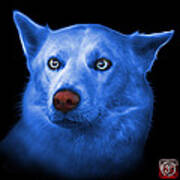 Blue Mila - Siberian Husky - 2103 - Bb Art Print
