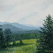 Blue Ridge Mountain Meadow - After The Rain Art Print