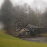 Blue Ridge Parkway's Mabry Mill On A Rainy Day Art Print