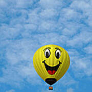 Blue-sky Ballooning 4 Art Print