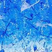 Blue Splatter Art Print