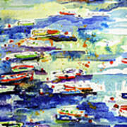 Boats In The Cinque Terre Art Print