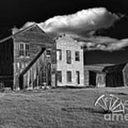 Bodie Ghost Town In Black And White Art Print