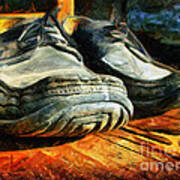 Boogie Shoes - Walking Story - Drawing Art Print