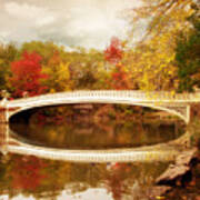 Bow Bridge Reflected Art Print