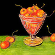 Bowl Of Cherries Art Print
