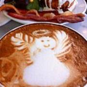 Breakfast With An Angel Latte Art Print