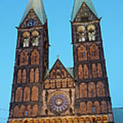 Bremen Cathedral At Dusk Art Print