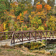 Bridge Amongst Autumn Colors Art Print