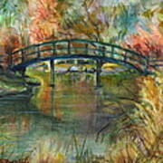 Bridge At The Botanical Gardens Art Print