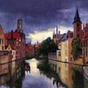 Bruges Belgium Canal Art Print