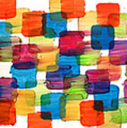 Bubble Wrap Blocks Art Abstract Paintings Splashyart.com Art Print