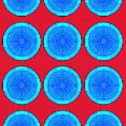 Bubbles Minty Blue Poster Art Print