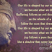Buddha Mind Shapes Life Art Print