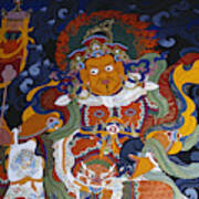 Buddhist Mural At Hemis Monastery, India Art Print