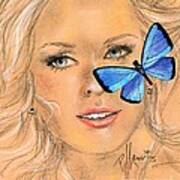 Butterfly Kisses Art Print