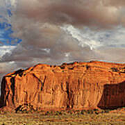 Buttes In Monument Valley Reddish Clouds Art Print