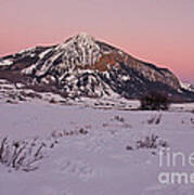 Butte's Winter Glow Art Print