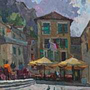 Cafe In Old City Art Print