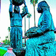 Cahuilla Women Sculpture In Palm Springs-california Art Print