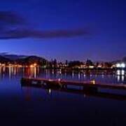 Calm Night - Skaha Lake 02-21-2014 Art Print