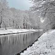 Canal In Winter Art Print