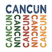 Cancun Cute Colorful Art Print