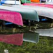 Canoes - Lake Wingra - Madison Art Print