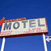 Canyon Motel Sign Art Print