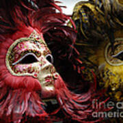 Carnival Masks Venice Italy Art Print