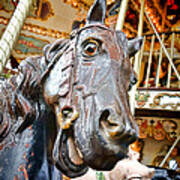 Carousel Horse Head Art Print