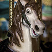 Carousel Horse Portrait Art Print