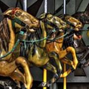 Carousel Horses Art Print