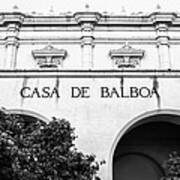 Casa De Balboa In Black And White Art Print