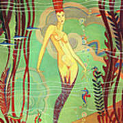 Catalina Island Mermaid Art Print