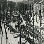Catholics March In Antwerp.. Parade Ends Two Weeks Easter Art Print