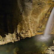 Cave Waterfall, Italy Art Print