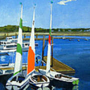 Chatham Harbor Boats Chatham Cape Cod Massachusetts Art Print