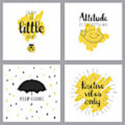 Cheerful Quotes Art Print
