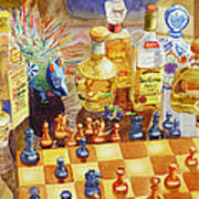 Chess And Tequila Art Print