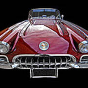 Chevrolet Corvette C1 1958 Head On Art Print