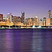 Chicago Evening Panorama Art Print