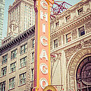 Chicago Theatre Retro Vintage Picture Art Print