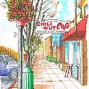 Chili Hut Cafe In Main Street, Santa Paula, California Art Print