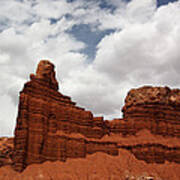 Chimney Rock In Capitol Reef National Park In Utah Art Print