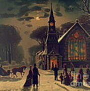 Christmas Service 1878 Art Print