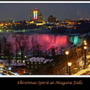 Christmas Spirit At Niagara Falls - Holiday Card Art Print