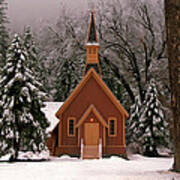 Church In The Snow Art Print