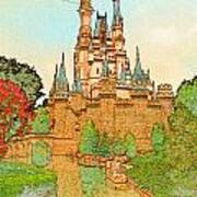 Cinderella'a Castle Art Print