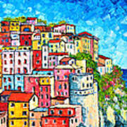 Cinque Terre Italy Manarola Colorful Houses Art Print